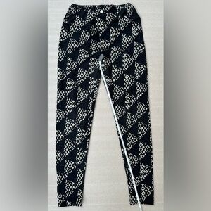 LuLaRoe Kids Leggings in Black and Cream Pattern